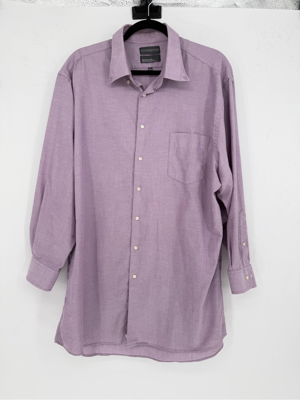 Men’s Lavender Button Up Collared Shirt